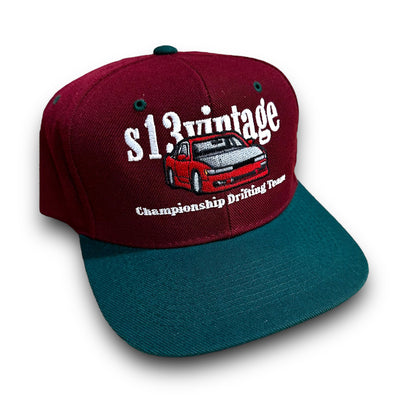 s13vintage 90’s Burgundy/Green Wool SnapBack