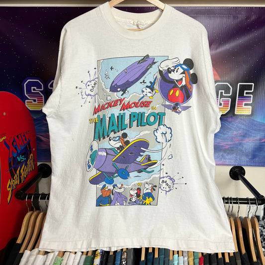 90's Disney Mickey "The Mail Pilot" XL