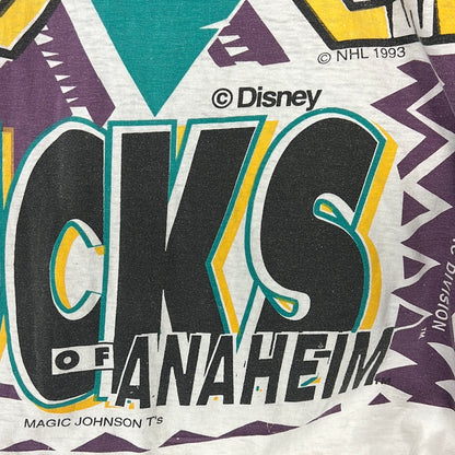 1993 Disney Mighty Ducks Magic Johnson T's AOP